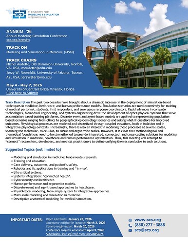 Modeling and Simulation in Medicine (MSM) Updated